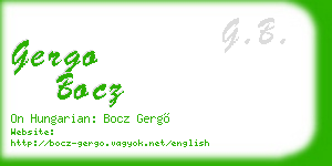 gergo bocz business card